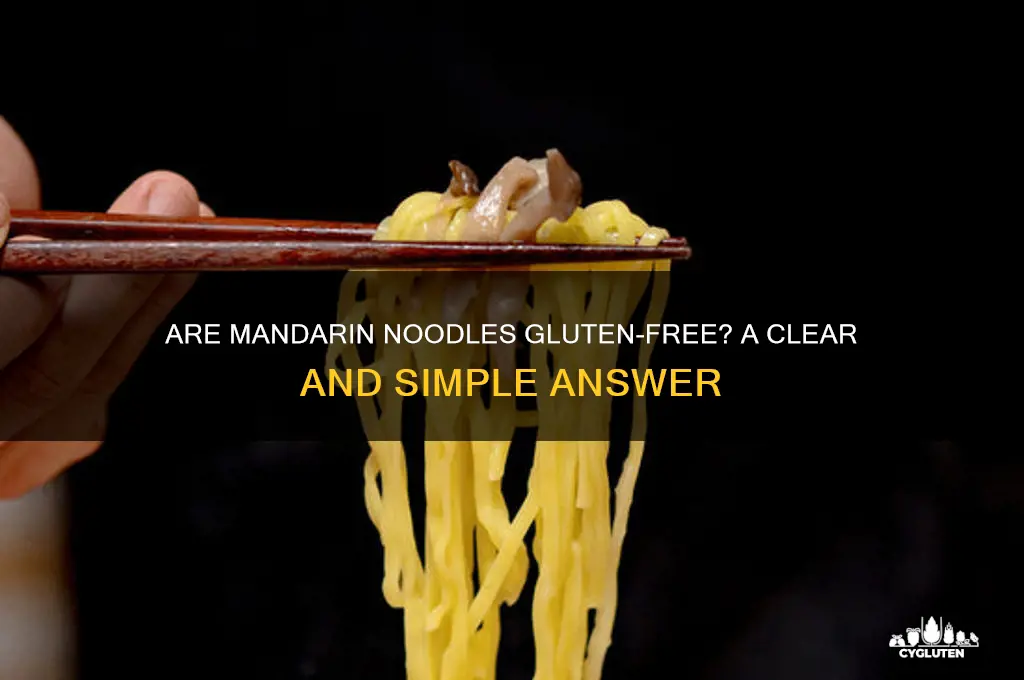 are mandarin noodles gluten free