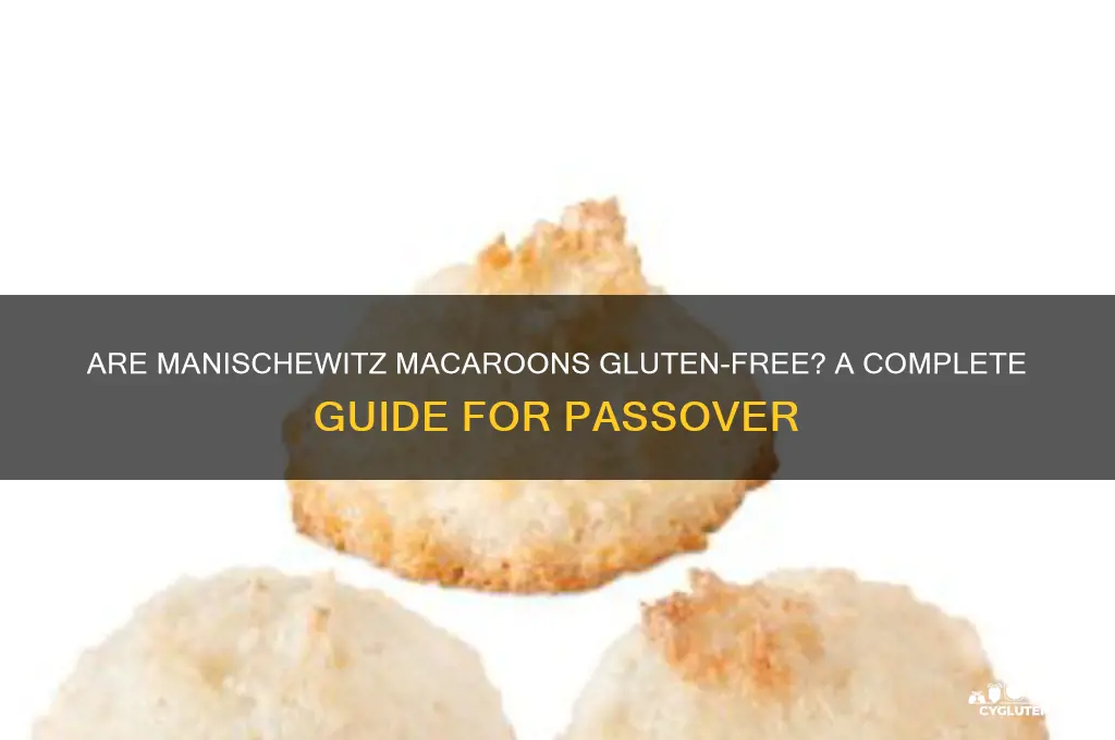 are manischewitz macaroons gluten free