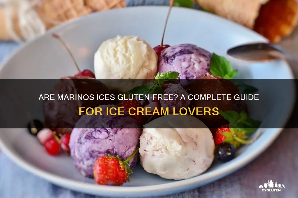 are marinos ices gluten free