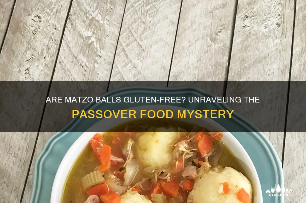 are matzo balls gluten free