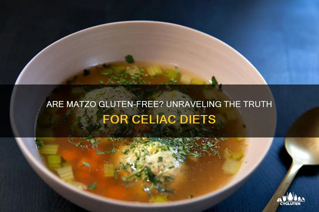are matzo gluten free