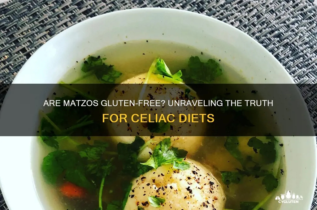 are matzos gluten free