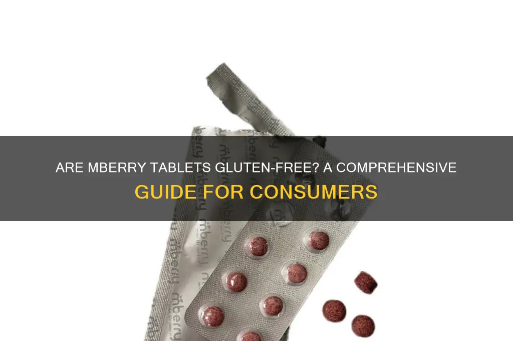 are mberry tablets gluten free