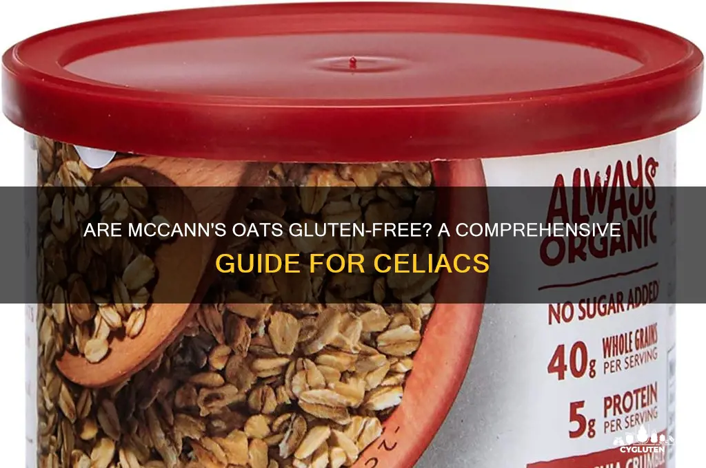 are mccanns oats gluten free