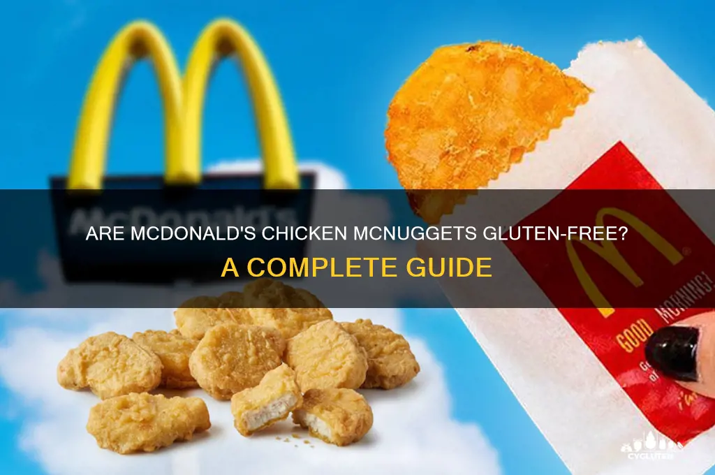are mcdonald nuggets gluten free