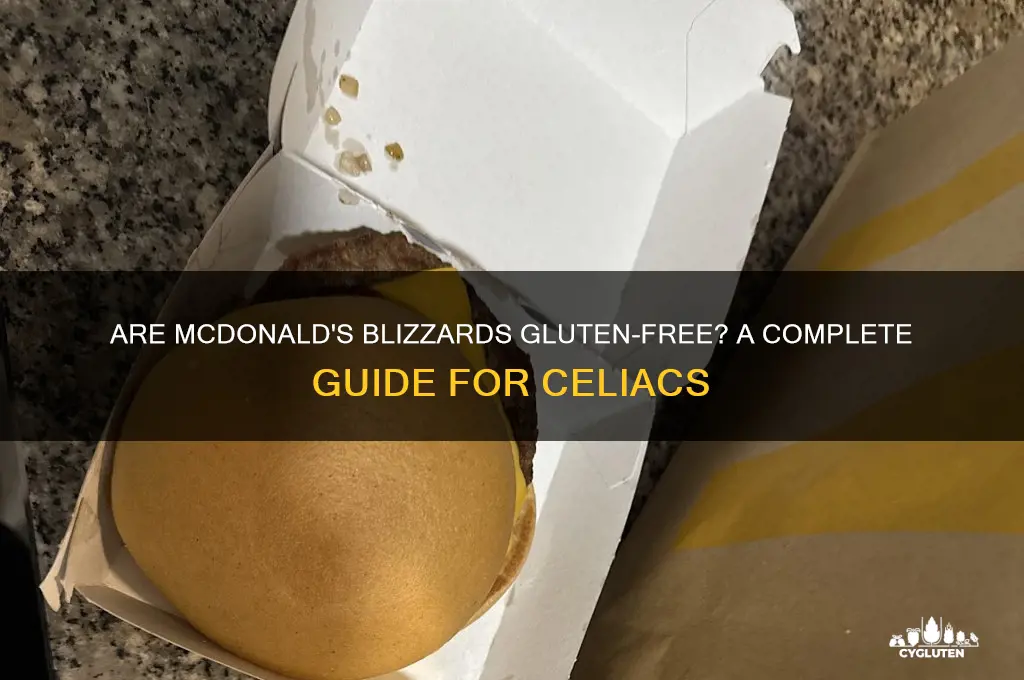 are mcdonalds blizzards gluten free