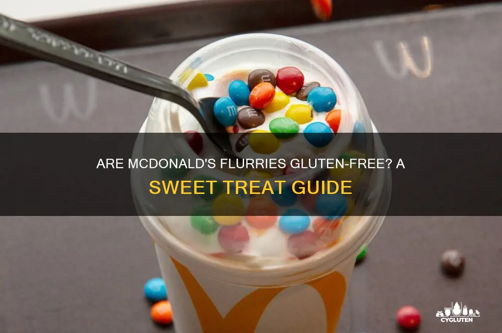 are mcdonalds flurries gluten free