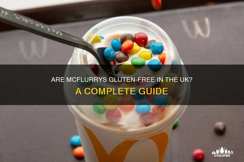 are mcflurrys gluten free uk