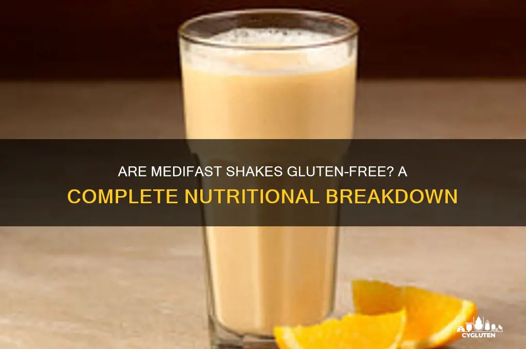are medifast shakes gluten free