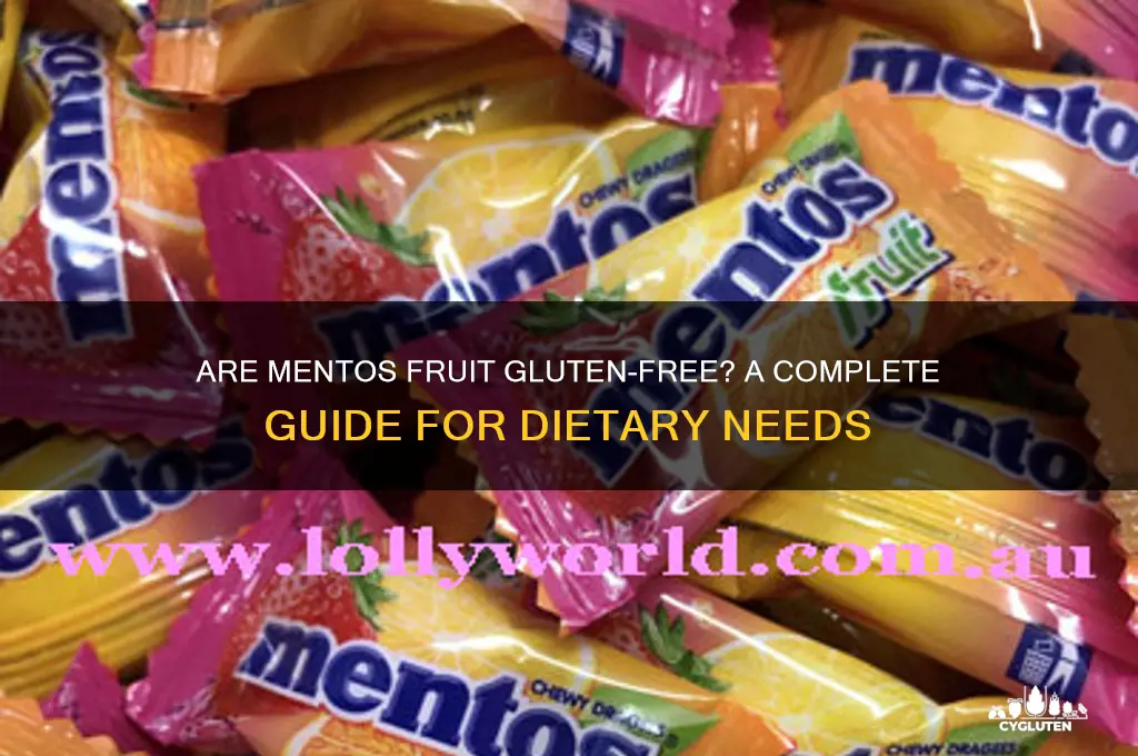 are mentos fruit gluten free