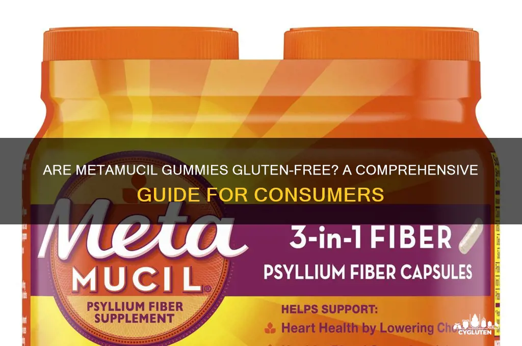 are metamucil gummies gluten free