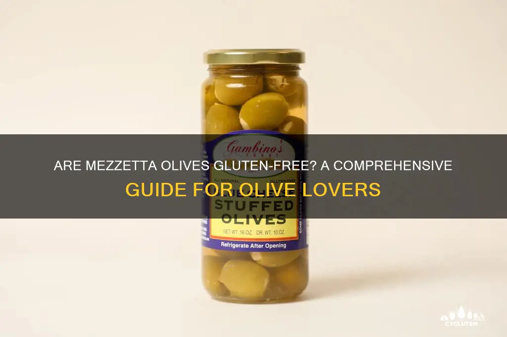 are mezzetta olives gluten free