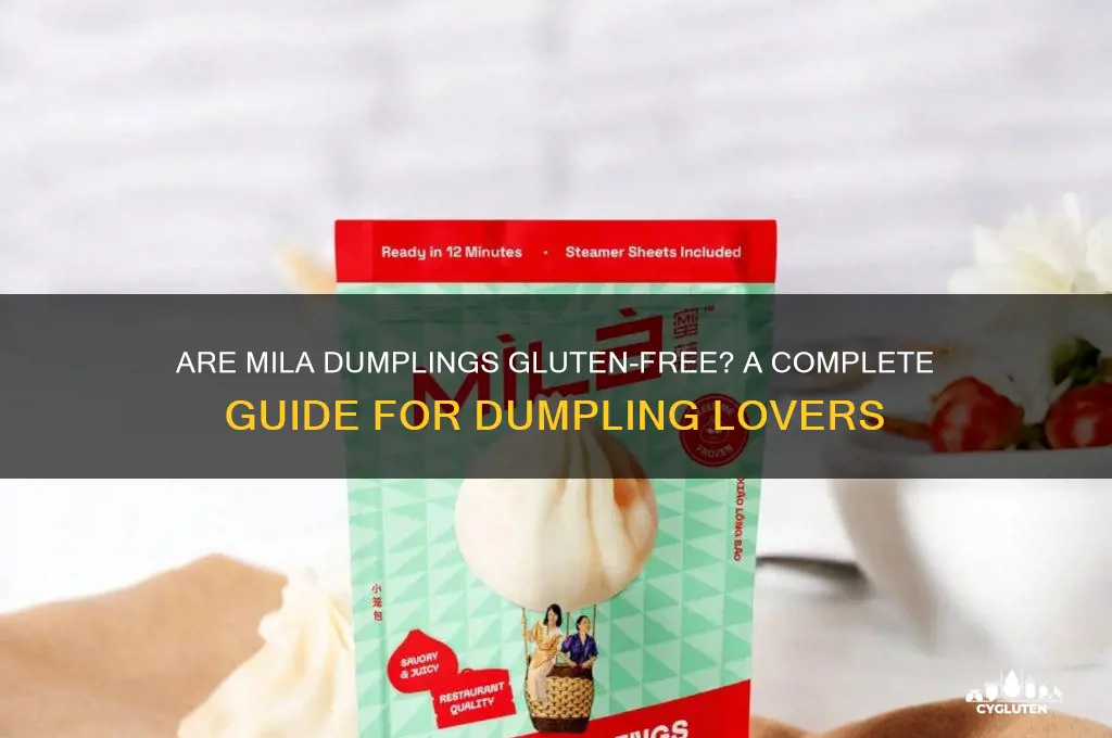 are mila dumplings gluten free