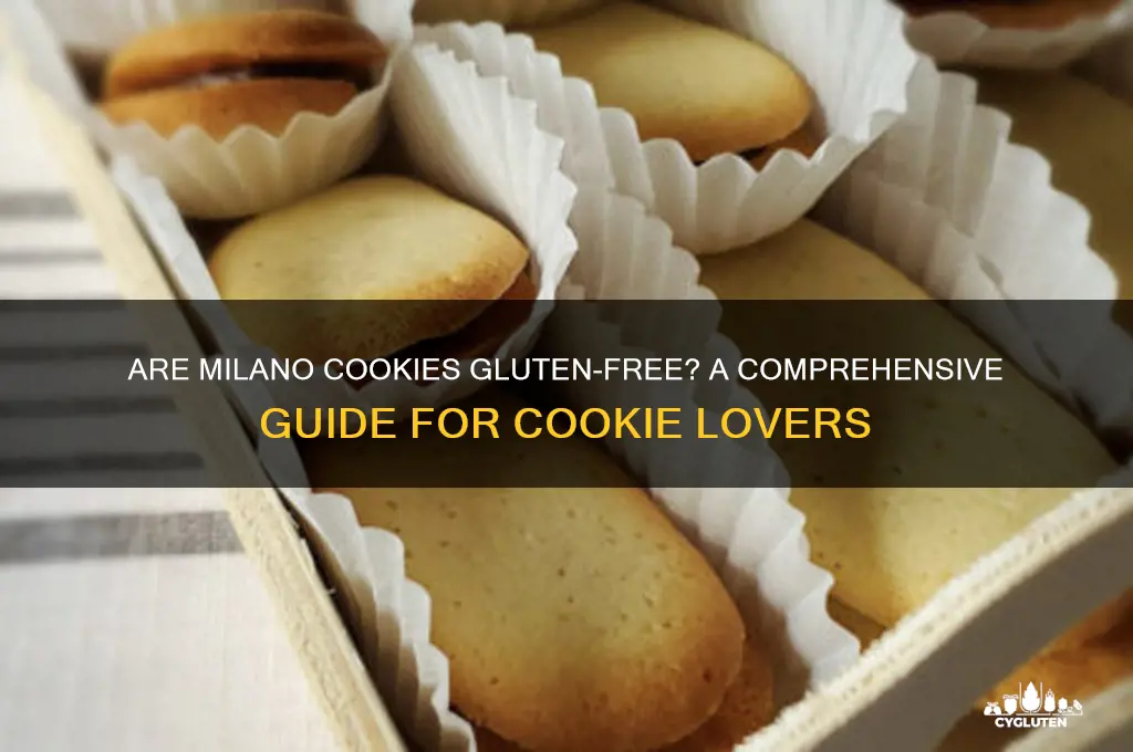 are milano cookies gluten free
