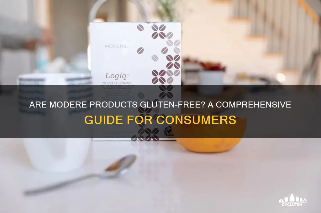 are modere products gluten free
