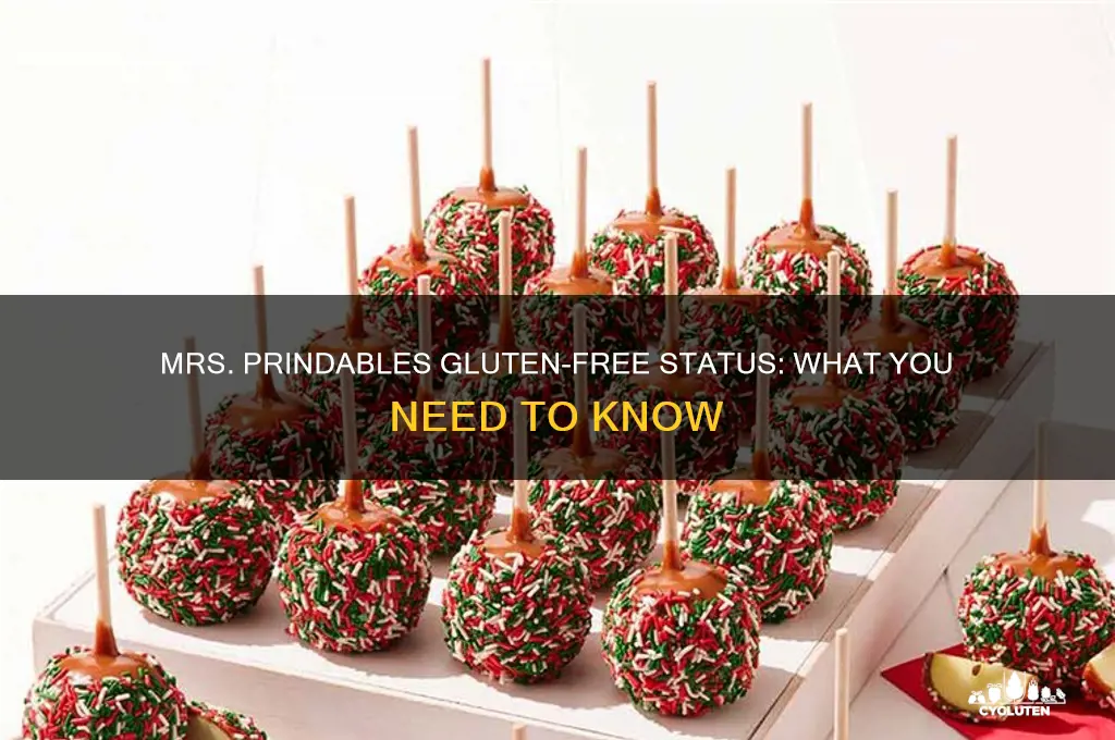 are mrs prindables gluten free