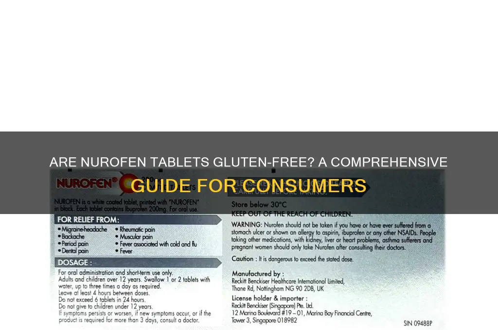 are nurofen tablets gluten free