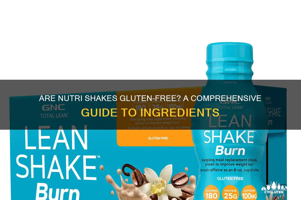 are nutri shakes gluten free