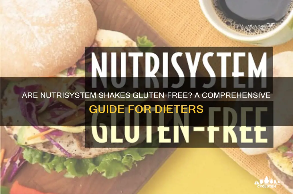 are nutrisystem shakes gluten free