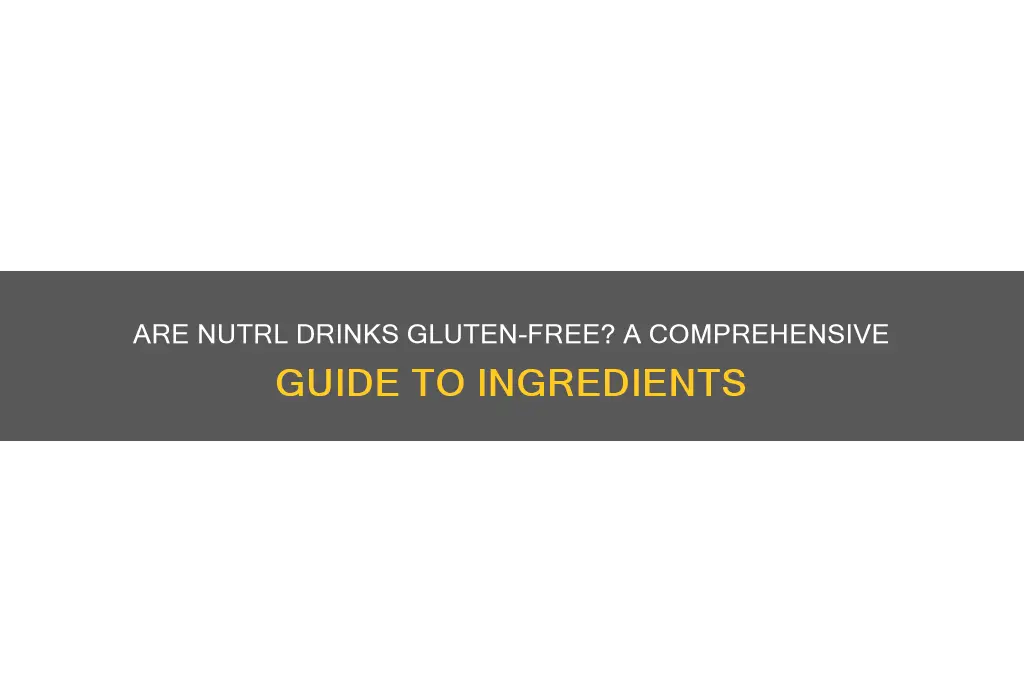 are nutrl drinks gluten free