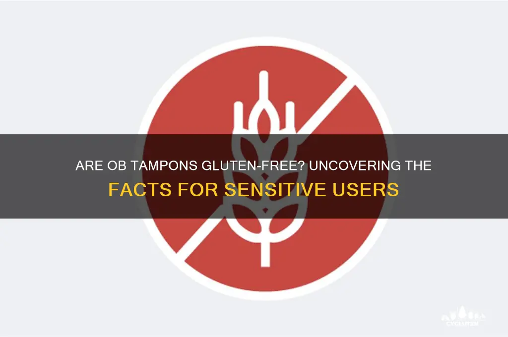are ob tampons gluten free
