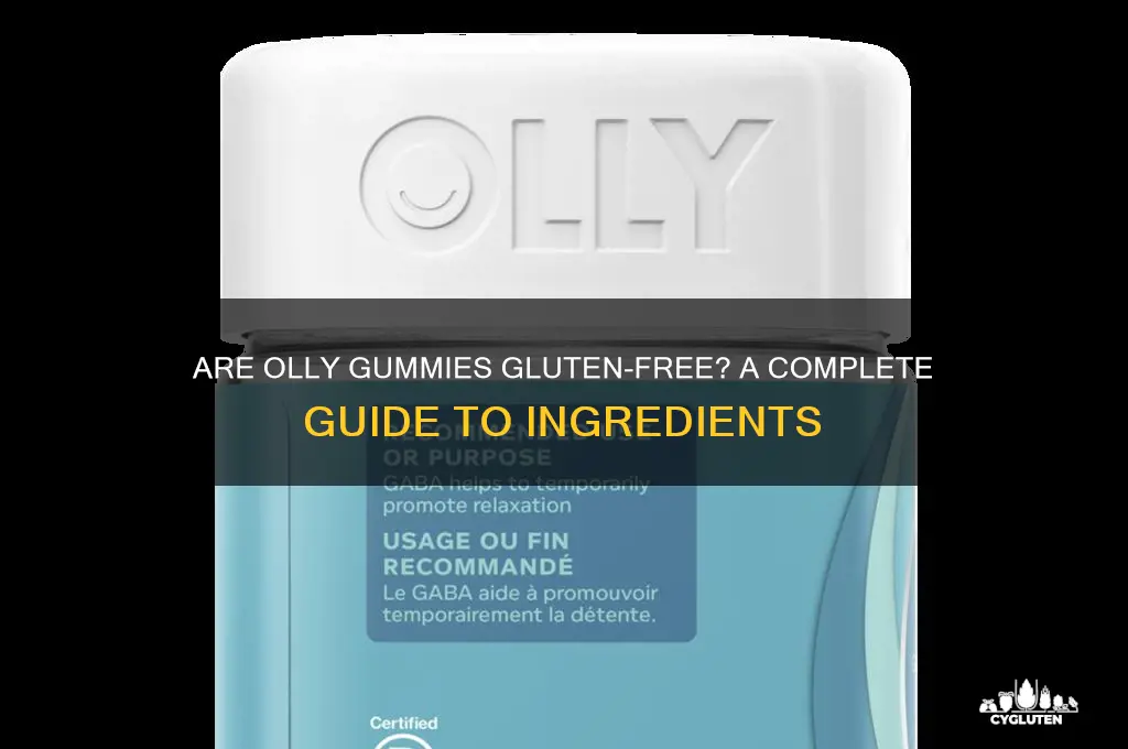 are olly gummies gluten free