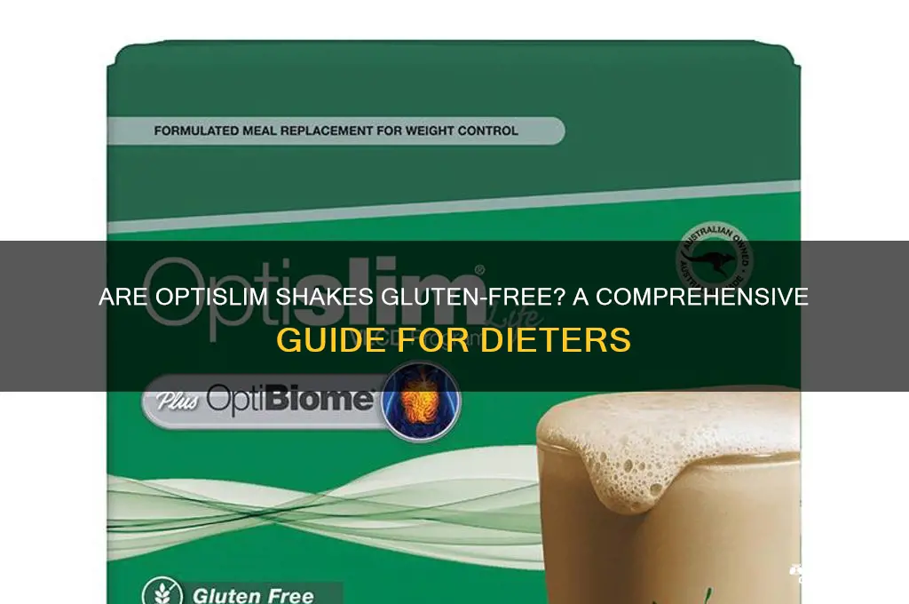 are optislim shakes gluten free