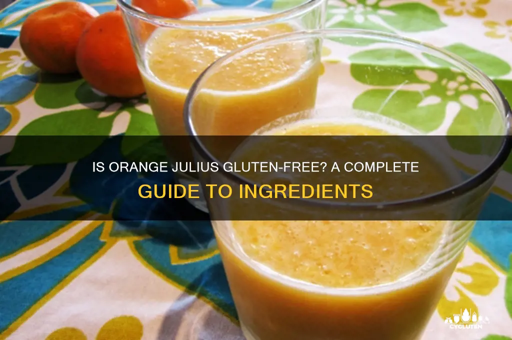 are orange julius gluten free
