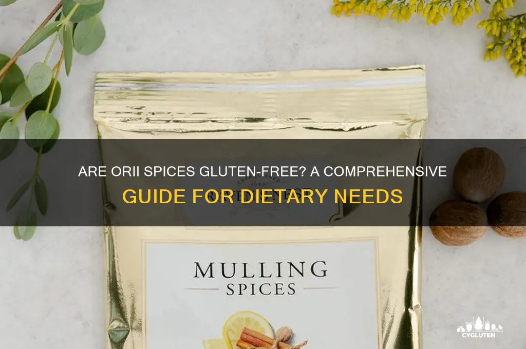 are orii spices gluten free