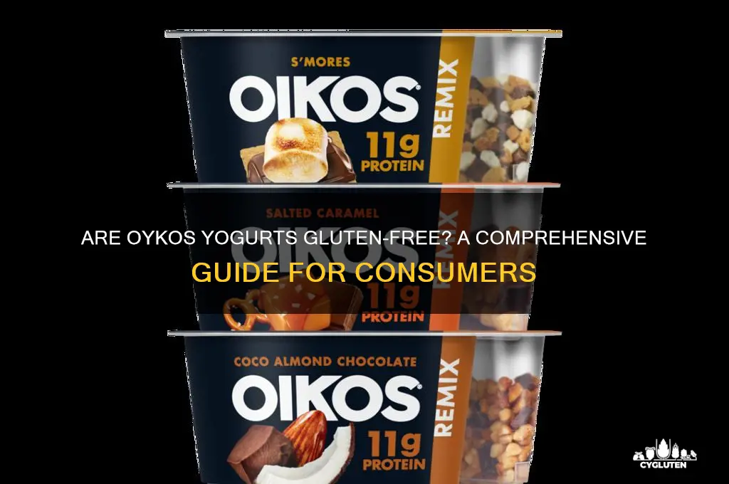 are oykos yogurts gluten free