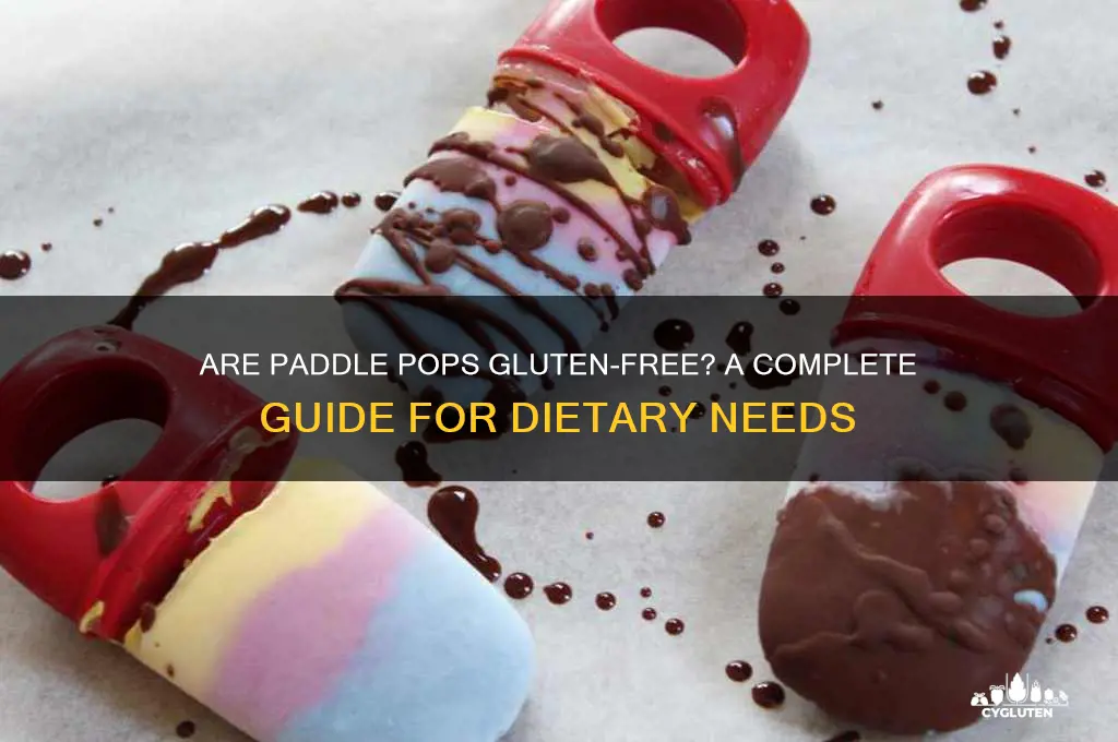 are paddle pops gluten free