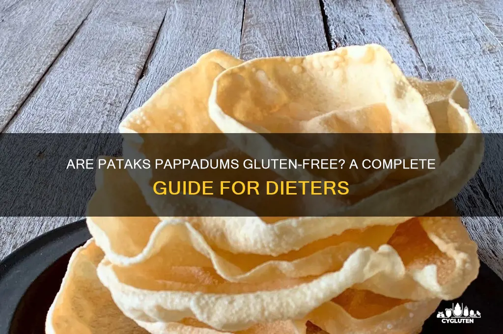 are pataks pappadums gluten free
