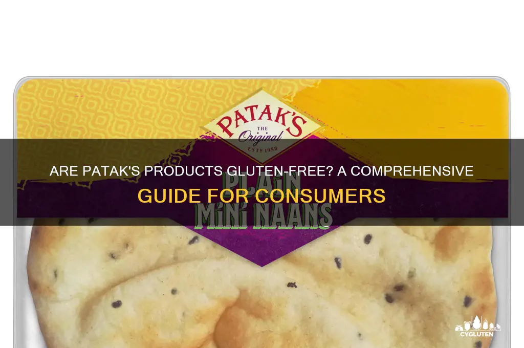are pataks products gluten free