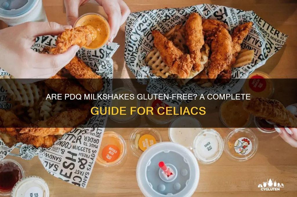 are pdq milkshakes gluten free
