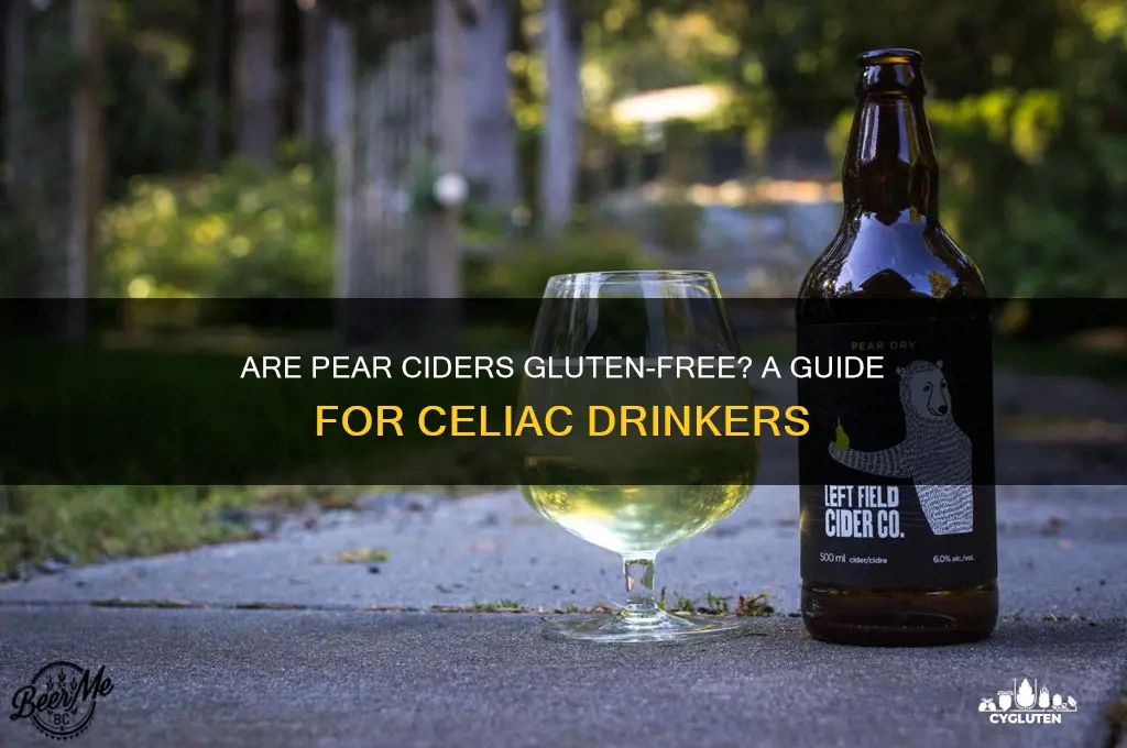 are pear ciders gluten free