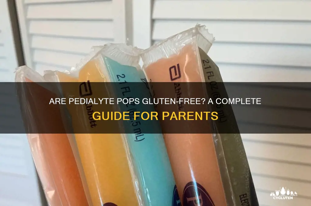 are pedialyte pops gluten free