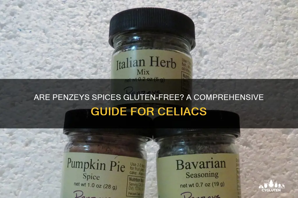 are penzys spices gluten free