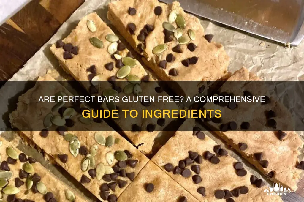 are perfect bars gluten free