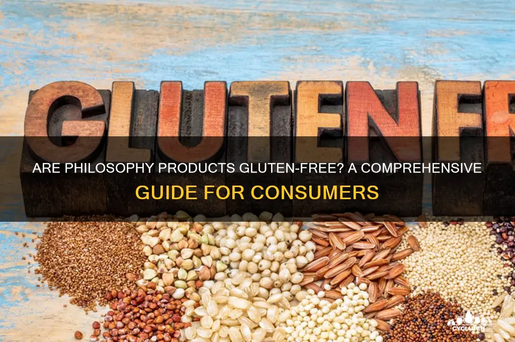 are philosophy products gluten free