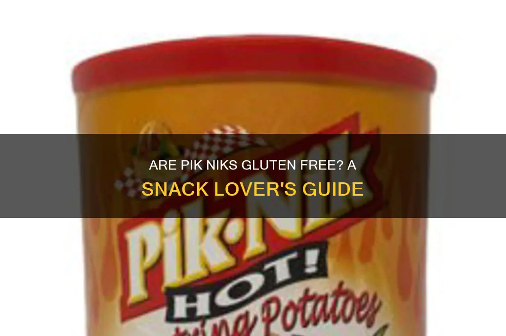 are pik niks gluten free