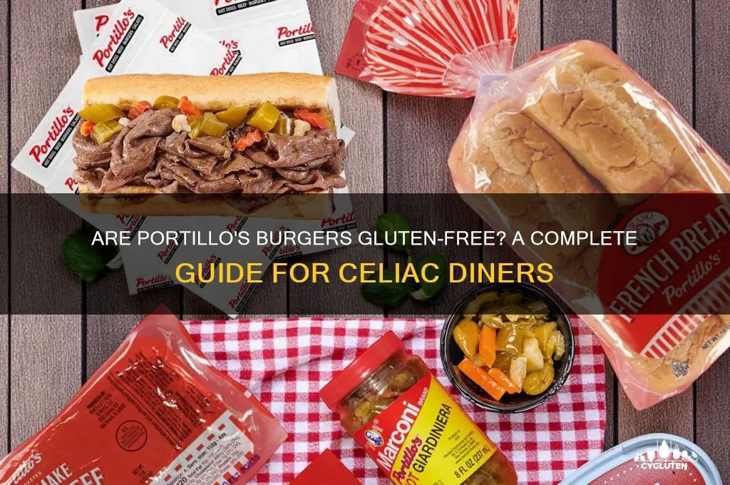 are portillos burgers gluten free