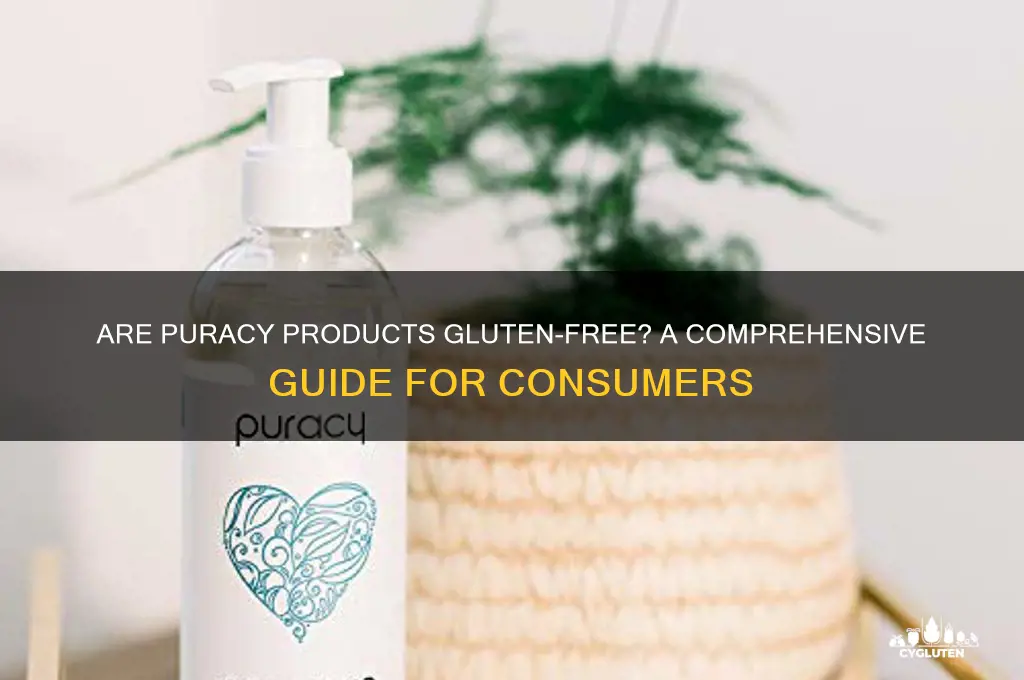 are puracy products gluten free