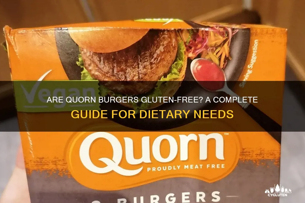 are quorn burgers gluten free