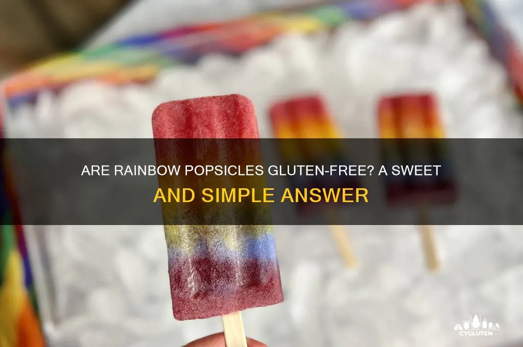 are rainbow popsicles gluten free