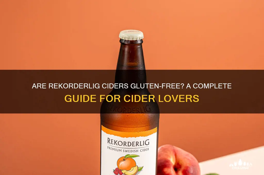 are rekorderlig ciders gluten free