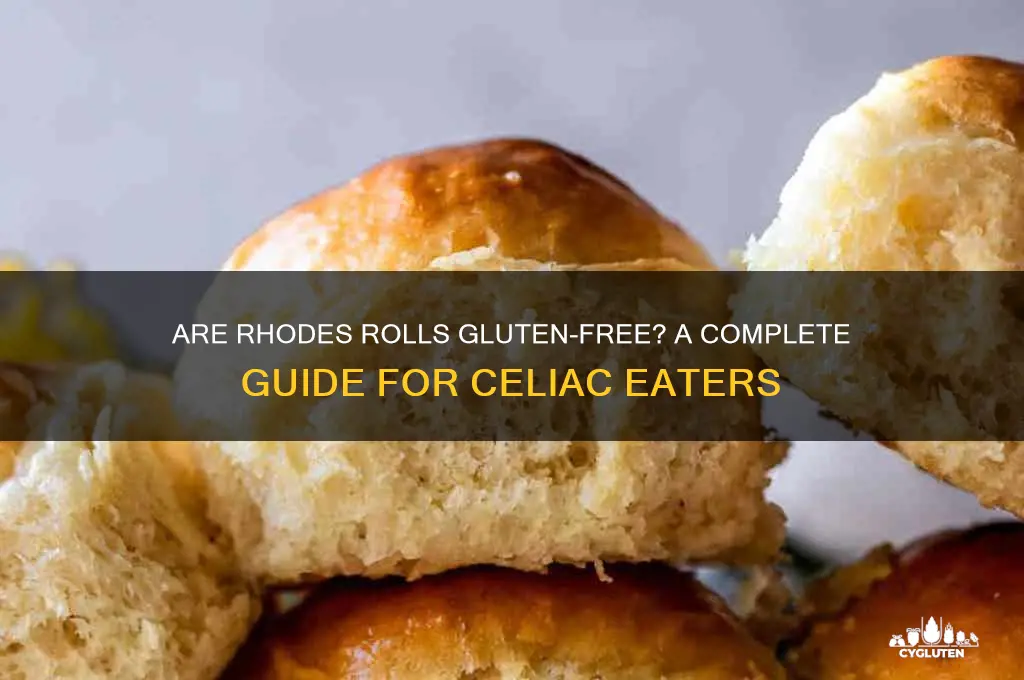 are rhodes rolls gluten free