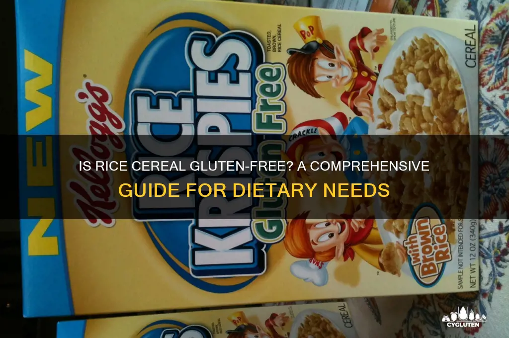 are rice cereal gluten free