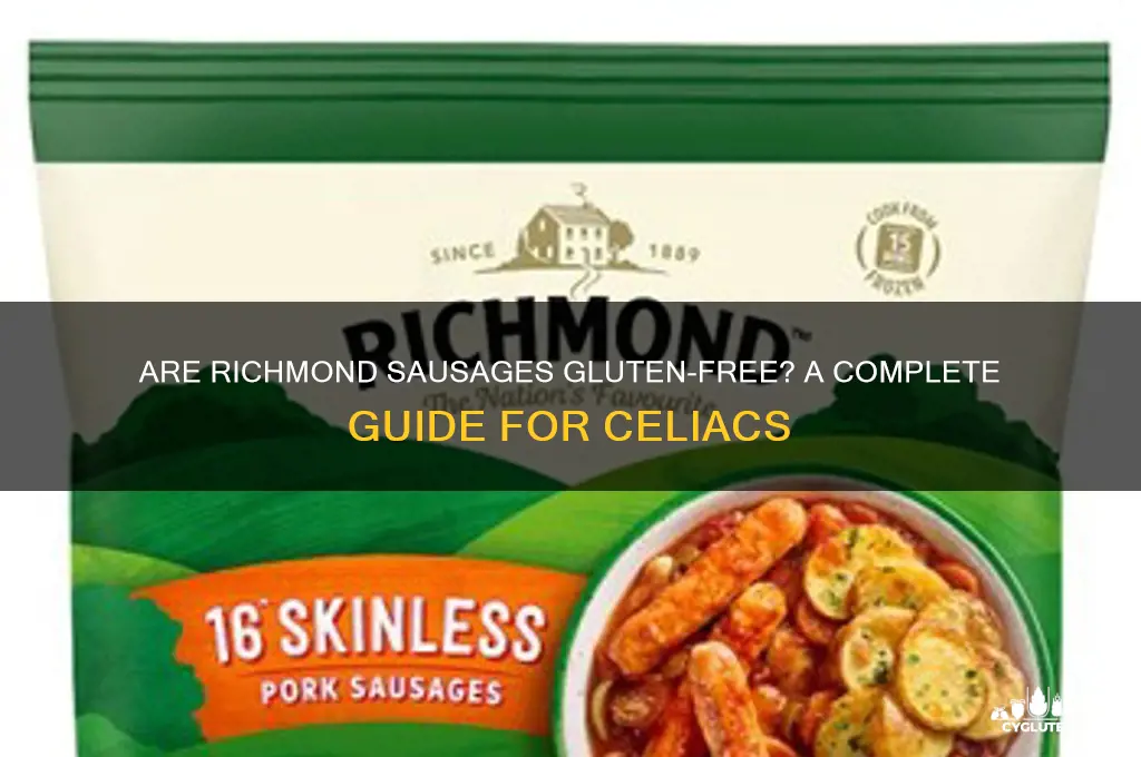 are richmond sausages gluten free