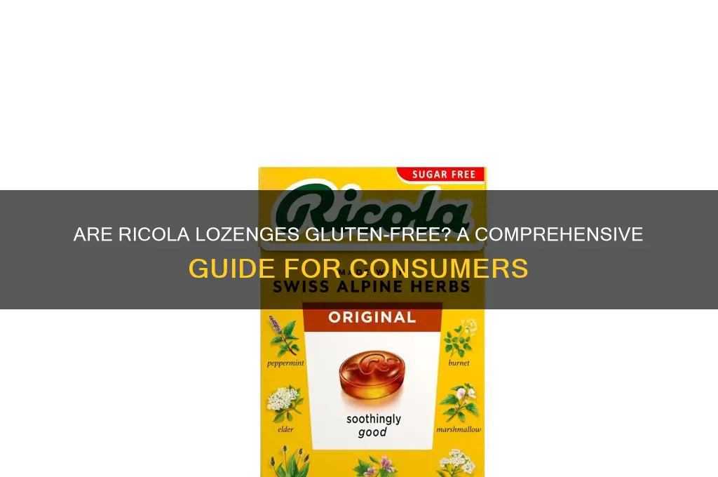are ricola lozenges gluten free