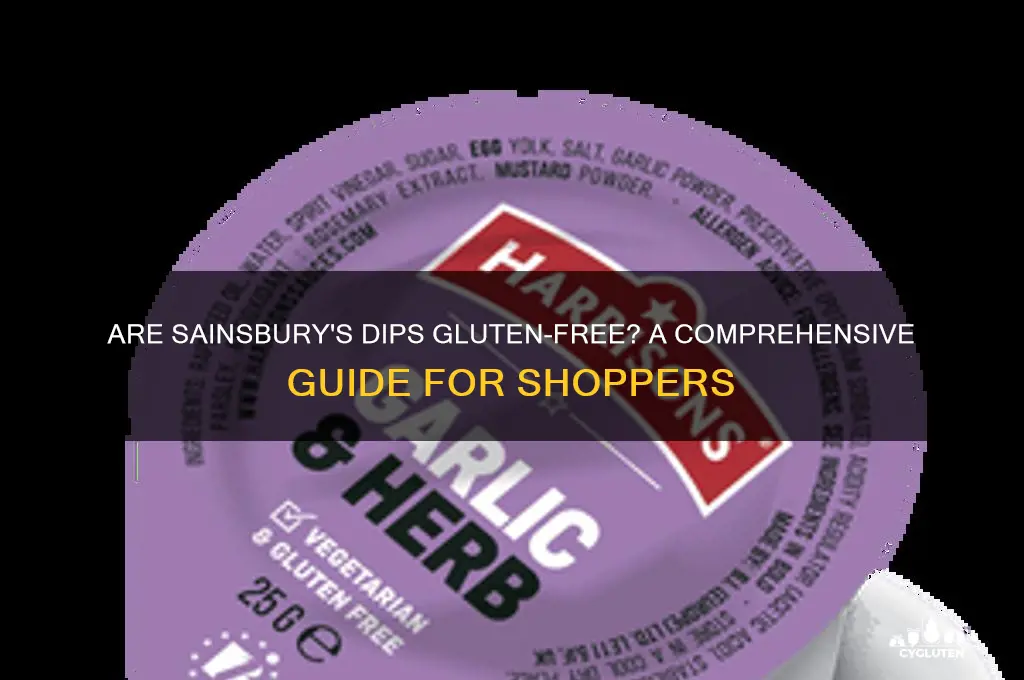 are sainsburys dips gluten free